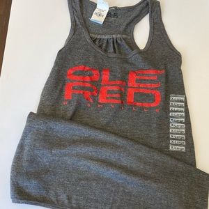 OLE Red Nashville Glitter Tank Top